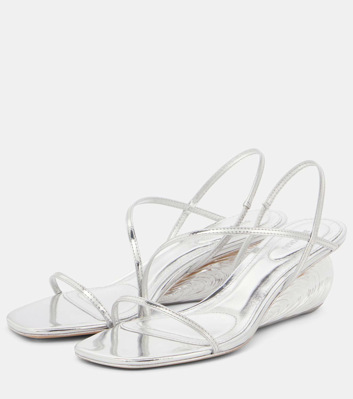 Simkhai Bridget patent leather wedge sandals