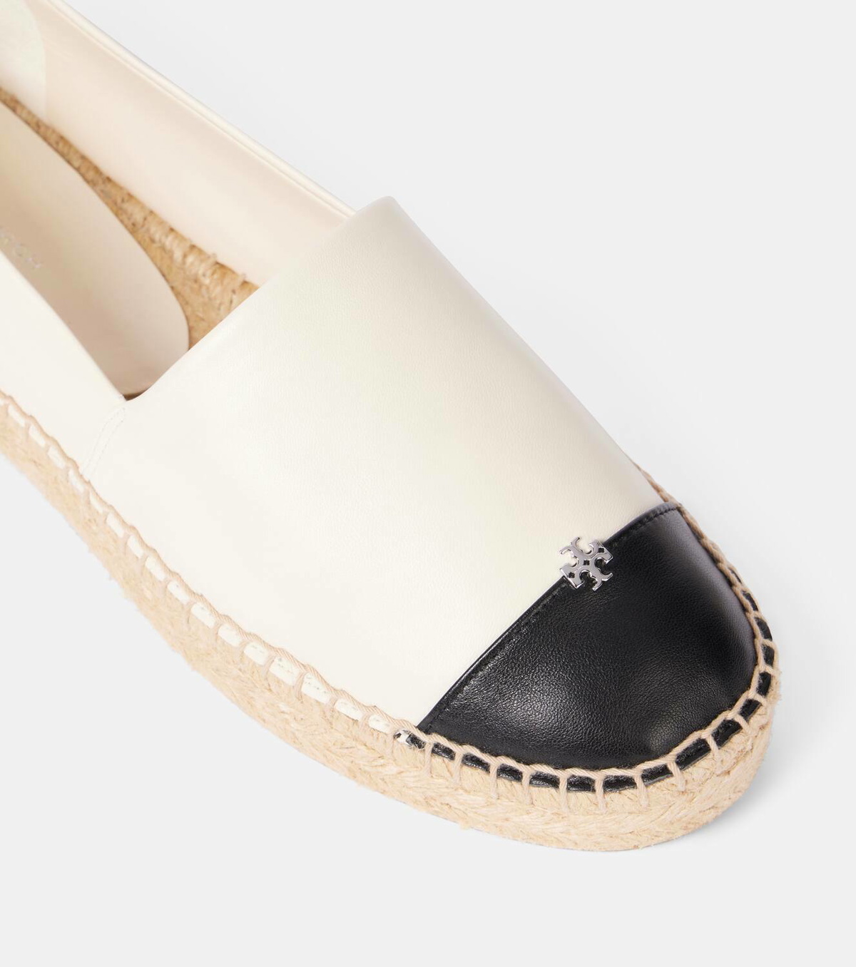 Tory Burch Colorblocked leather espadrilles