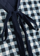 Free People Claudine Gingham Cotton Gilet Navy