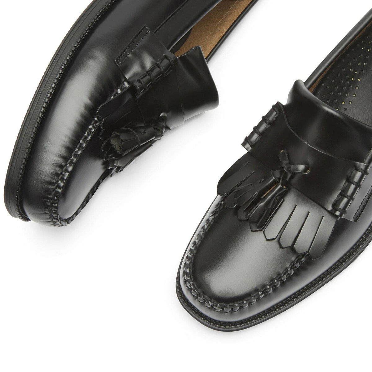 Bass Weejuns Men's Easy Weejuns Layton II Kiltie Loafer in Black Leather