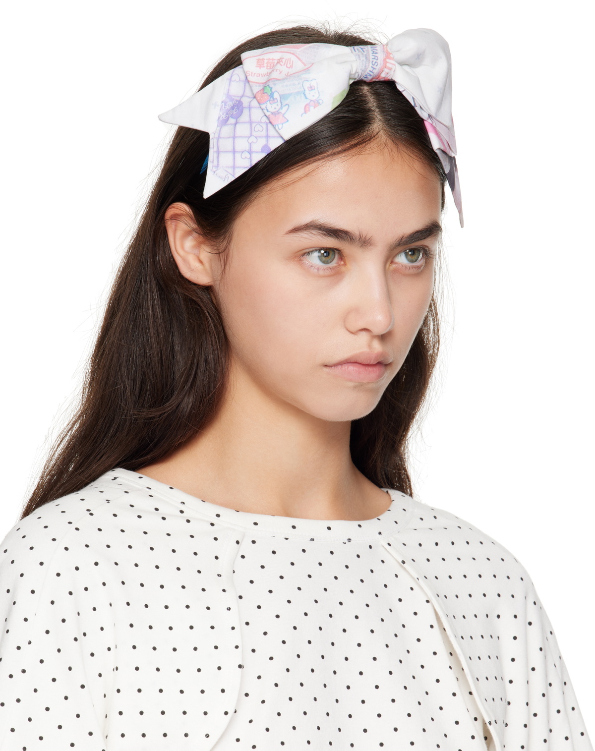 Ashley Williams White Bow Headband