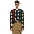 Gucci Black and Multicolor Star Sweater