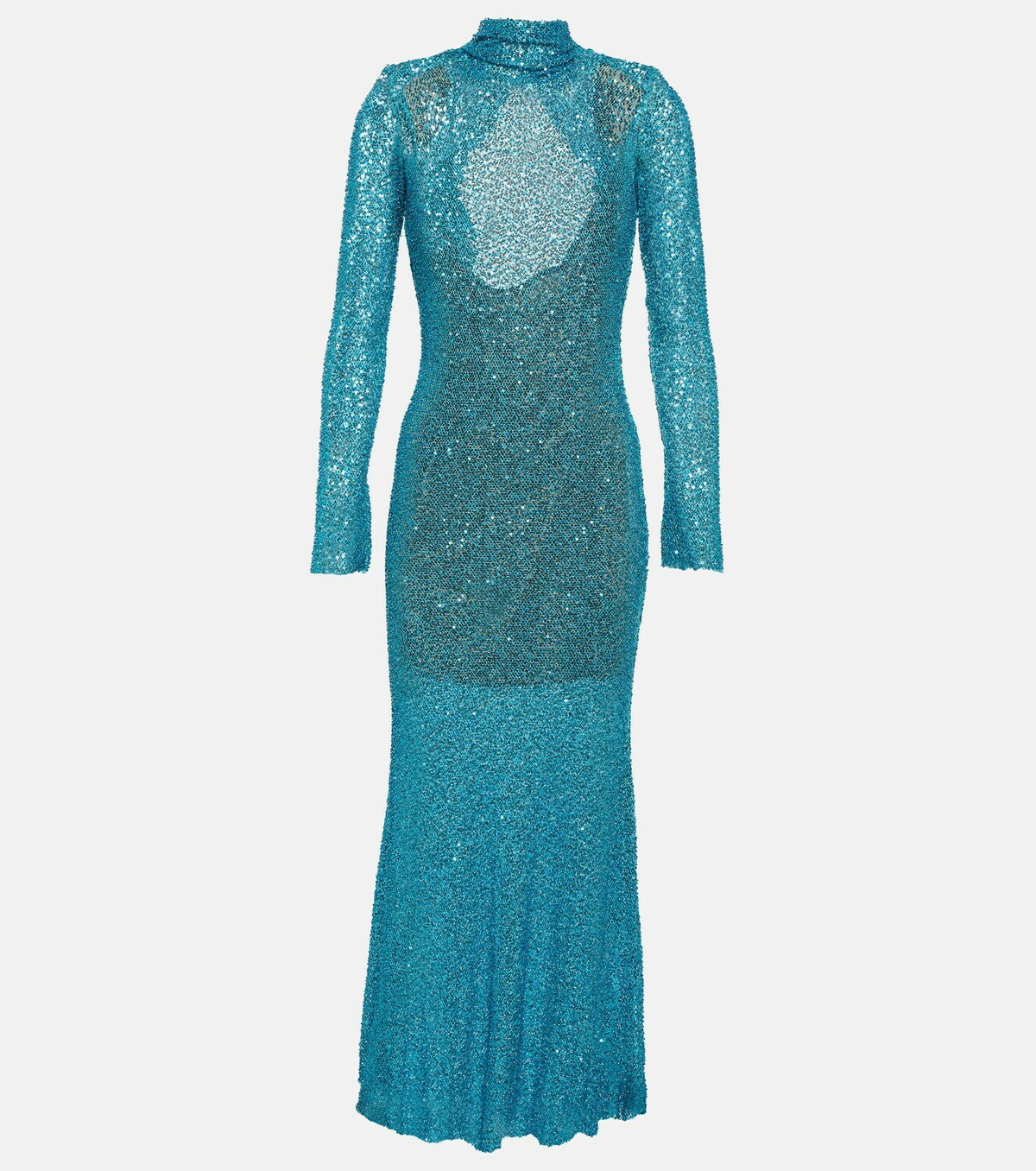 Self-Portrait Beaded knit open-back maxi dress Self-Portrait