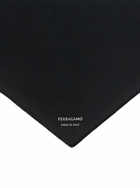 Ferragamo florence Black Clutch Wiht Envelope Design And Strap In Leather Man
