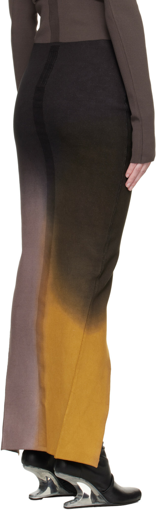 Rick Owens Multicolor Tower Ankle Maxi Skirt