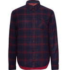 Aztech Mountain - Lenado Checked Wool-Blend Flannel Padded Overshirt - Navy