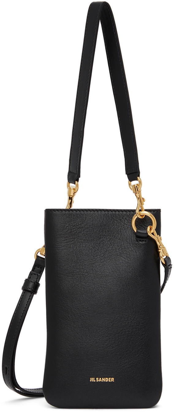 Jil Sander Black Small Lambskin Shoulder Bag Jil Sander