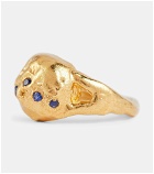 Alighieri - The Sapphire's Patch 24kt gold-plated ring with sapphires