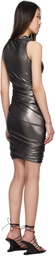 Rick Owens Lilies Gunmetal Hollywood Luna Minidress