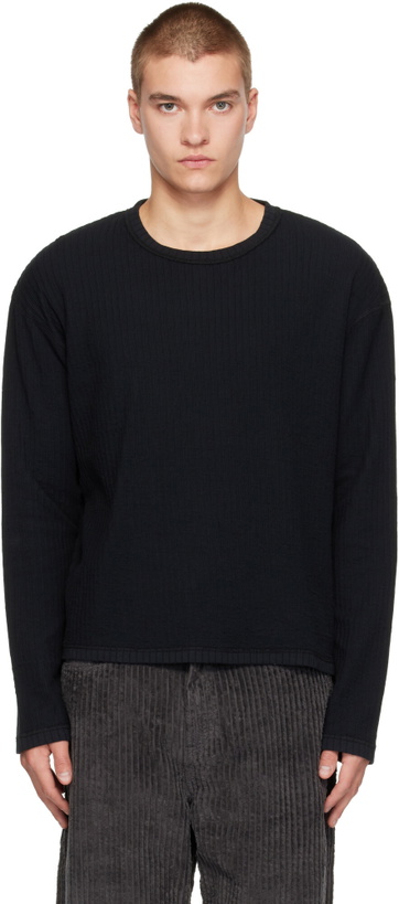 Photo: mfpen Black Reverse Rib Sweater