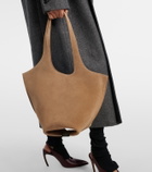 The Attico La Scoop Medium suede shoulder bag