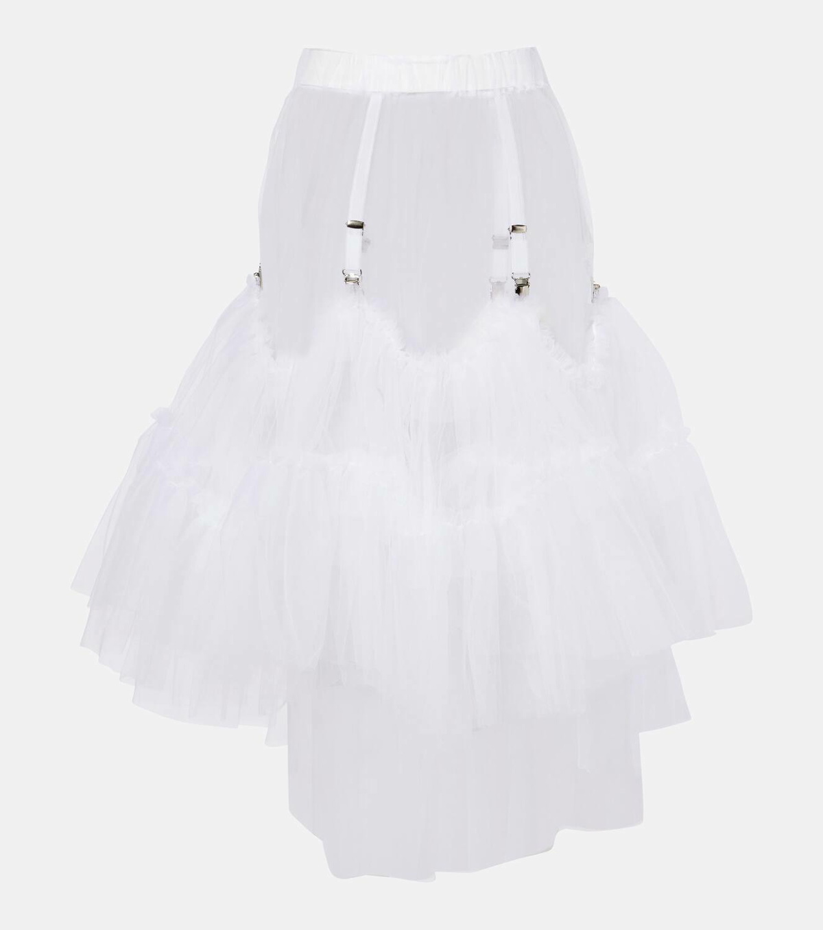 Noir Kei Ninomiya Sheer tulle midi skirt