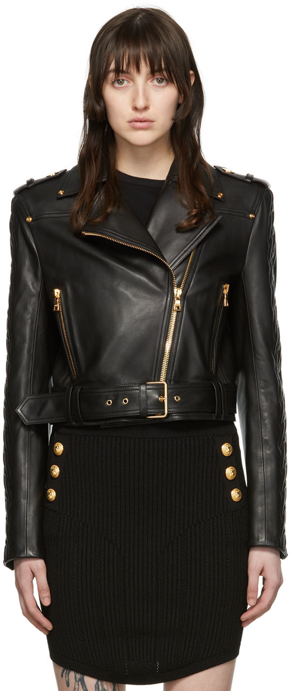 Balmain Black Lambskin Jacket Balmain