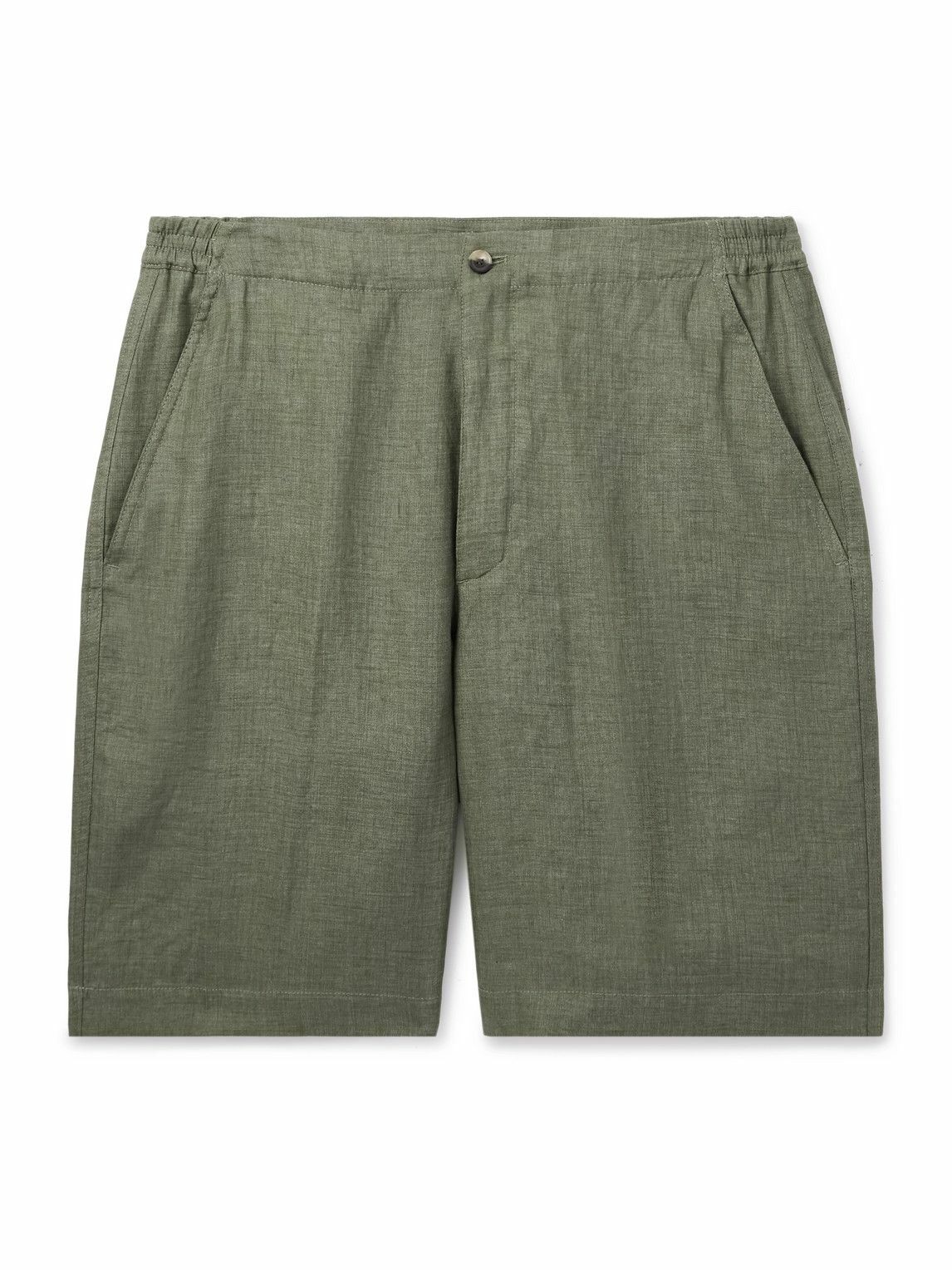 Loro Piana - Nolan Straight-Leg Linen Shorts - Green