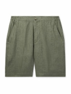Loro Piana - Nolan Straight-Leg Linen Shorts - Green