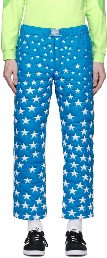 Photo: ERL Blue & White Star Puffer Trousers