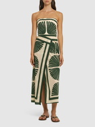 JOHANNA ORTIZ Ancient Peru Strapless Cotton Maxi Dress