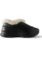 Givenchy - Monumental Mallow Shearling-Lined Rubber Slip-On Sneakers - Black