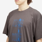 MM6 Maison Margiela Men's Stretched Number Logo T-Shirt in Dark Grey