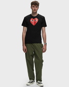 Comme Des Garçons Play T Shirt Logo Print Knit Black - Mens - Shortsleeves