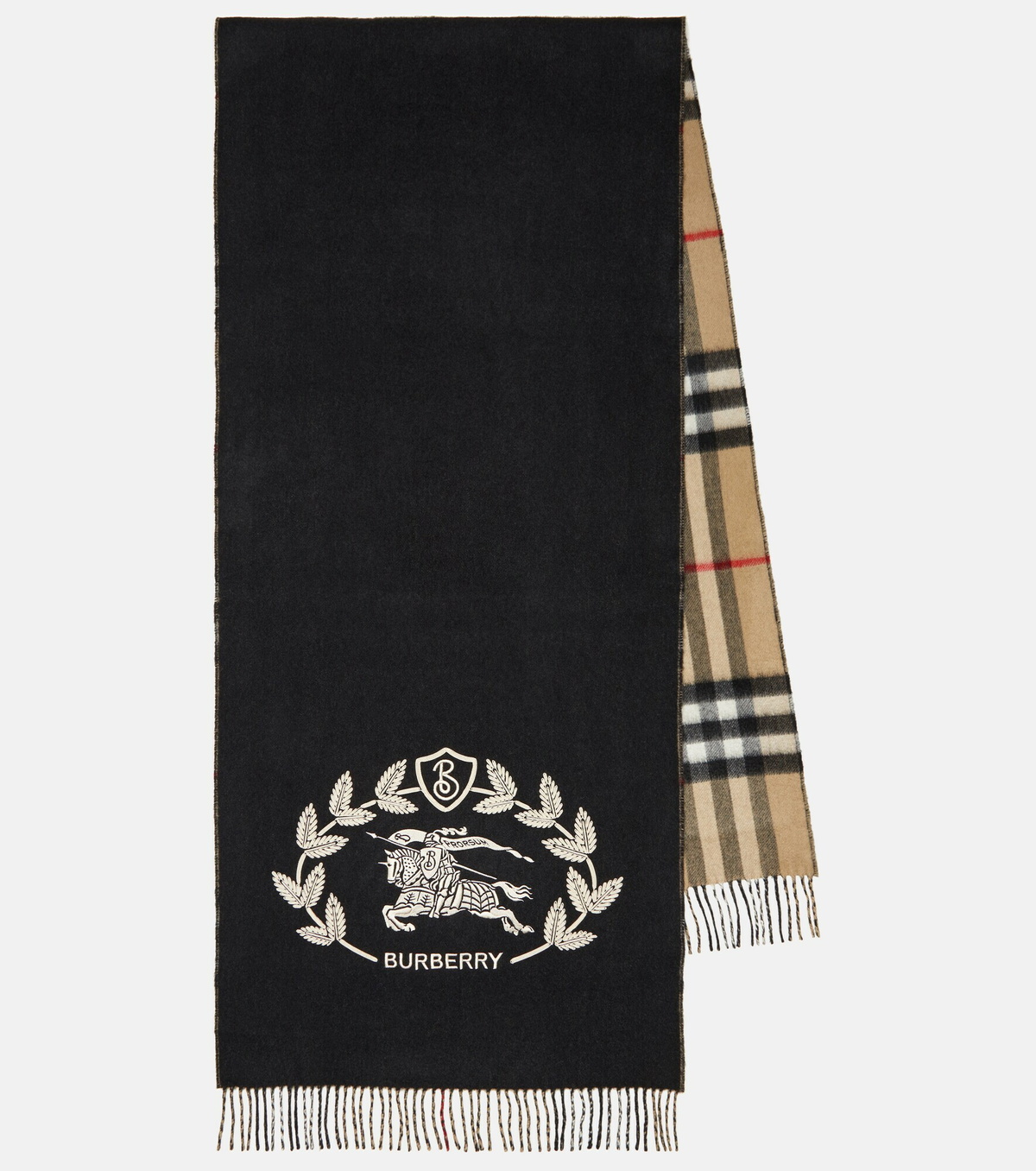 EKD Cashmere Reversible Scarf in Stone