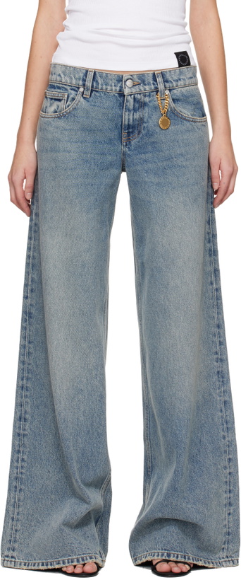 Photo: Stella McCartney Blue Vintage Wash Wide-Leg Jeans