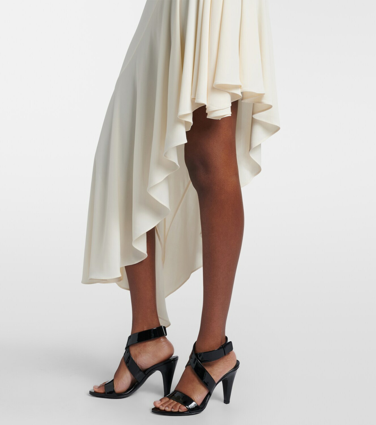 Alaïa Asymmetric jersey midi dress