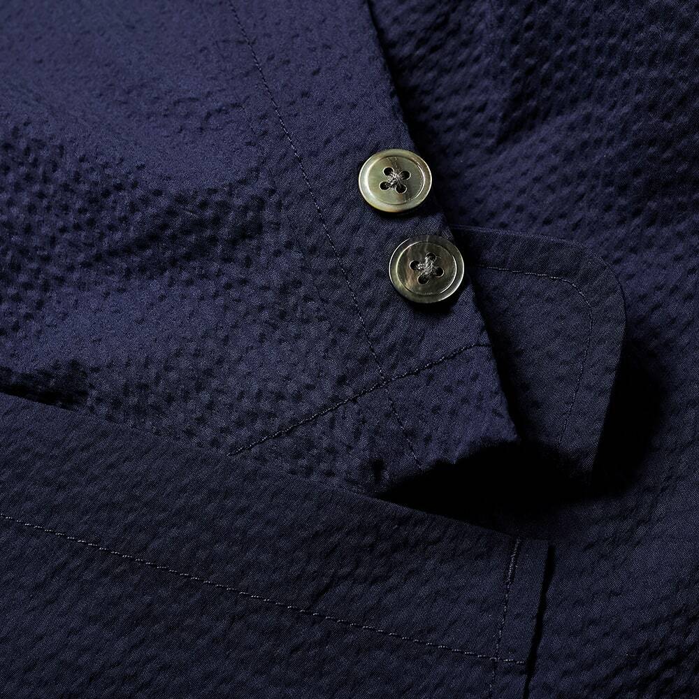 Beams Plus Men's 3 Button Seersucker Blazer in Navy Beams Plus