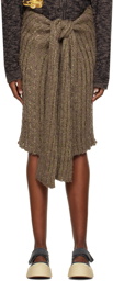 VITELLI Taupe Wrap Miniskirt