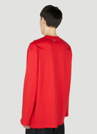 Raf Simons x Fred Perry - Printed Long Sleeve T-Shirt in Red