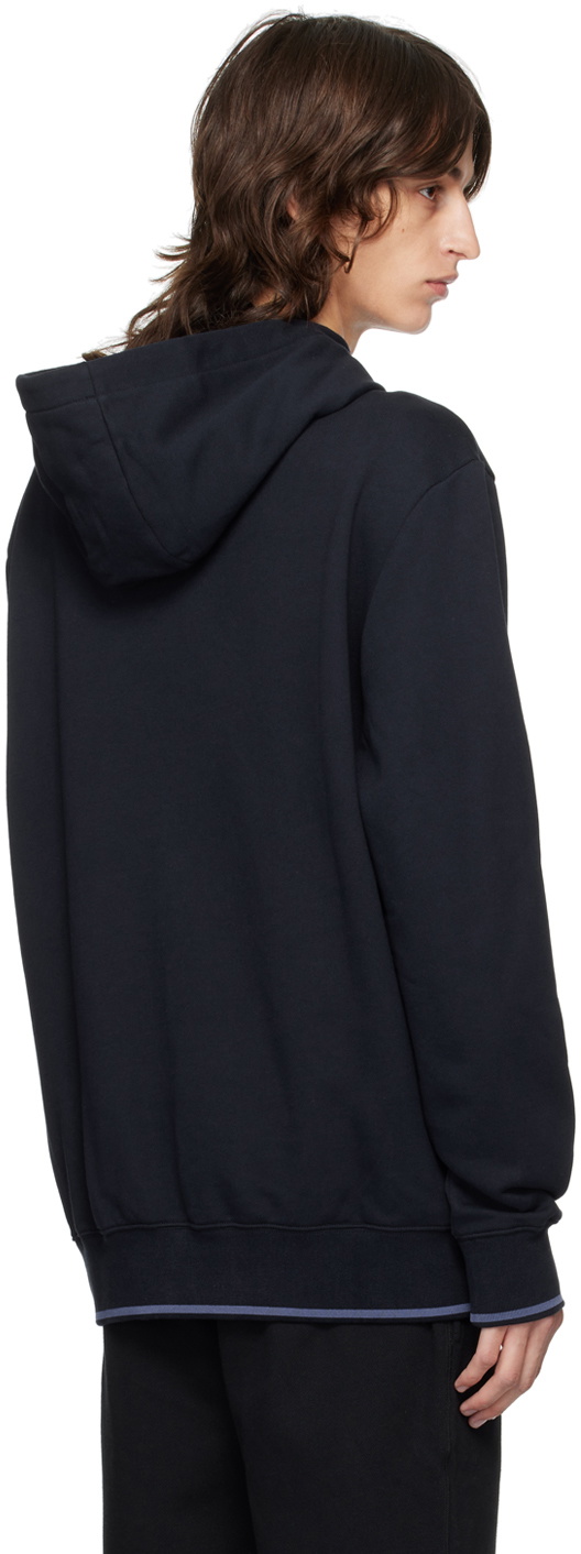 Paul Smith Navy Embroidered Logo Hoodie