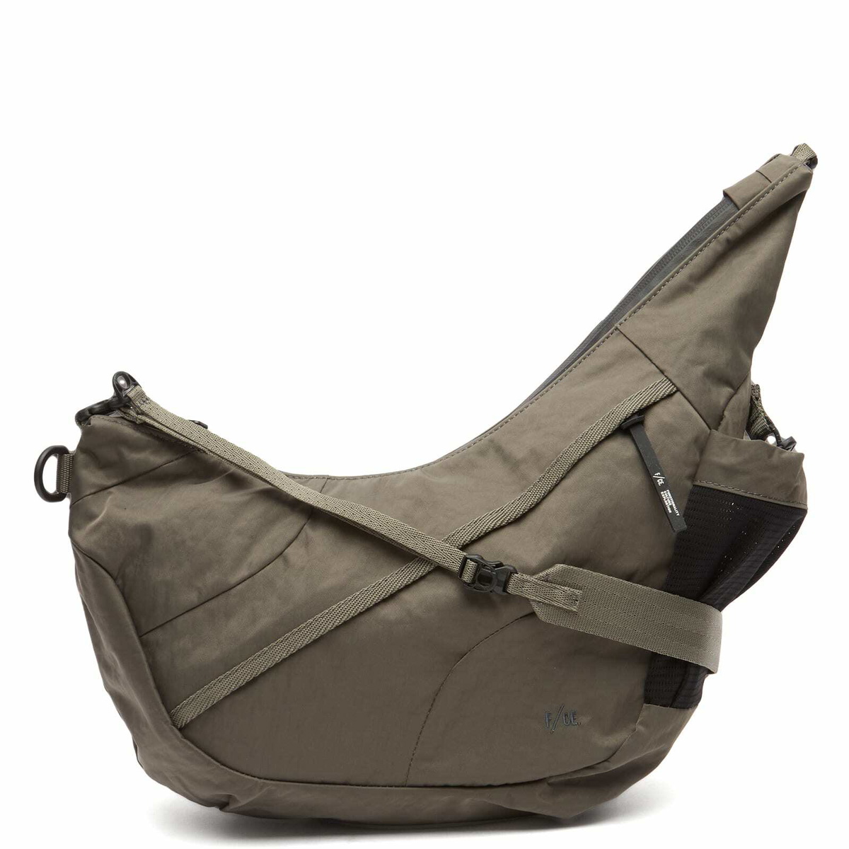 F/CE. Textured Twill Horn Mini Shoulder Bag in Charcoal 