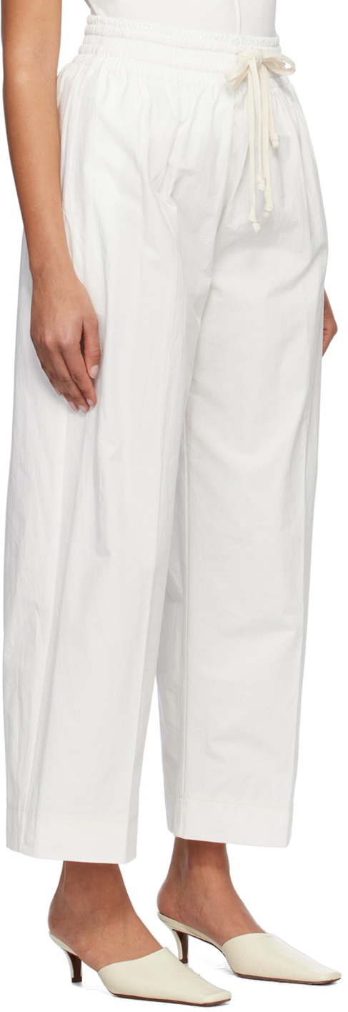 Subtle Le Nguyen White Drawstring Lounge Pants