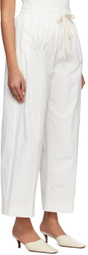 Subtle Le Nguyen White Drawstring Lounge Pants
