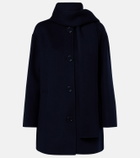 'S Max Mara Scarf-detail virgin wool coat