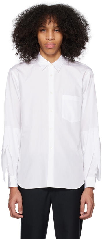 Photo: Comme des Garçons Homme Plus White Serrated Shirt