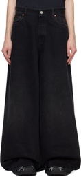 VETEMENTS Black Oversized Baggy Jeans