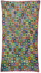 The Elder Statesman Multicolor Cashmere Hand Crochet Mixer Blanket