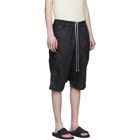 Rick Owens Drkshdw Black Denim Wax Pods Shorts