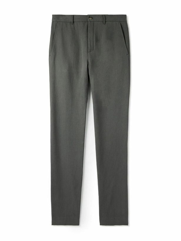 Photo: Loro Piana - Harper Straight-Leg Linen-Twill Trousers - Gray