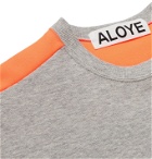 Aloye - Colour-Block Mélange Loopback Cotton-Jersey Sweatshirt - Gray