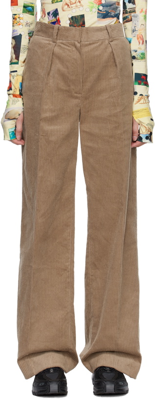 Photo: Sandy Liang Taupe Stem Trousers