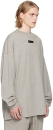 Fear of God ESSENTIALS Gray Crewneck Long Sleeve T-Shirt