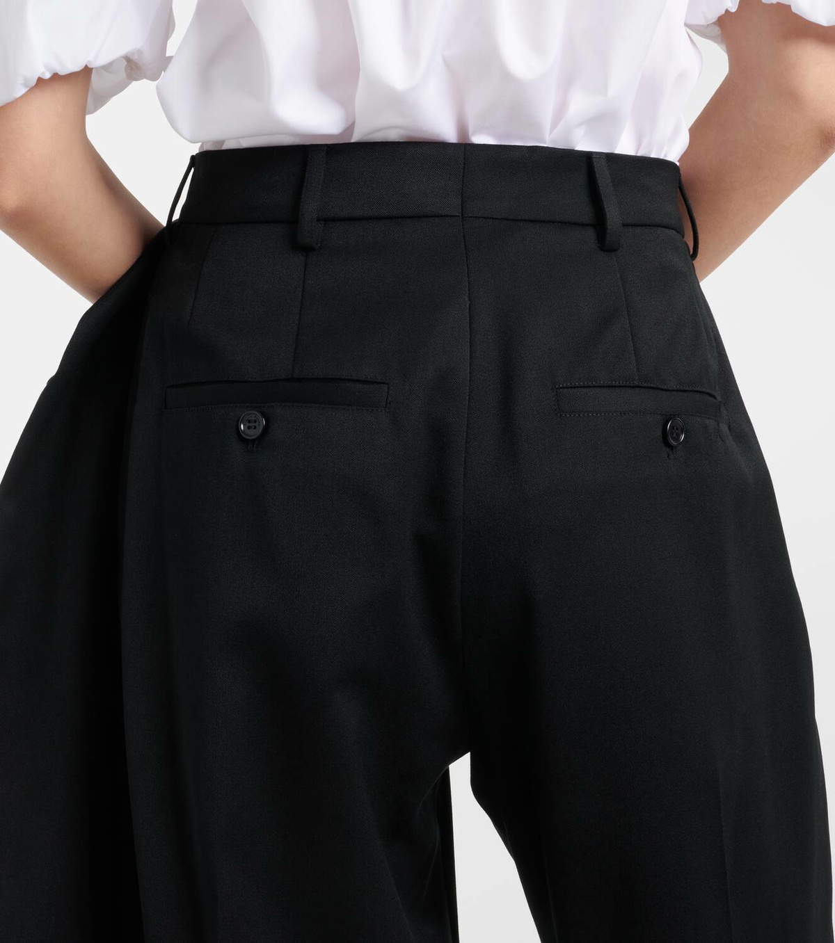 Simone Rocha Floral-appliqué straight pants Simone Rocha