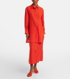 Eres Mignonnette oversized linen shirt