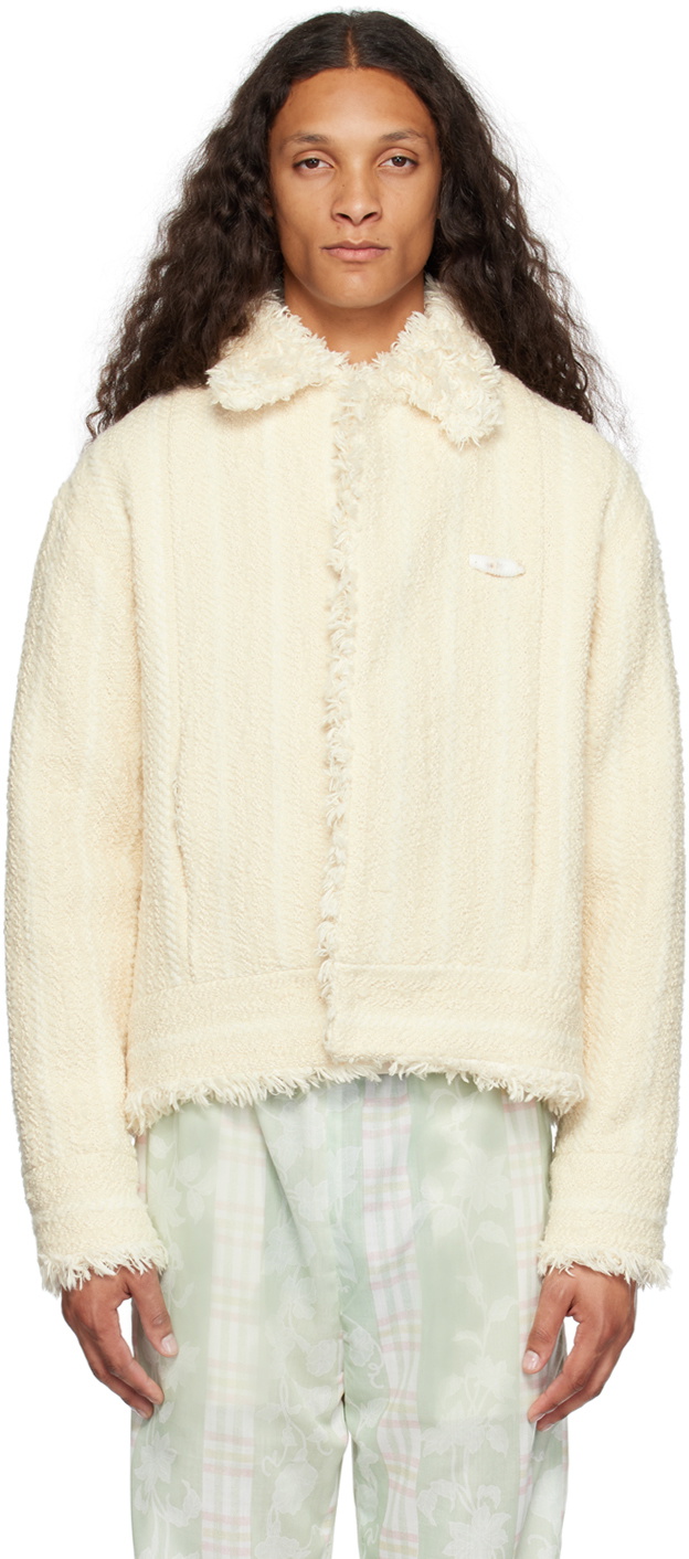 young n sang Off-White Hand-Woven Jacket