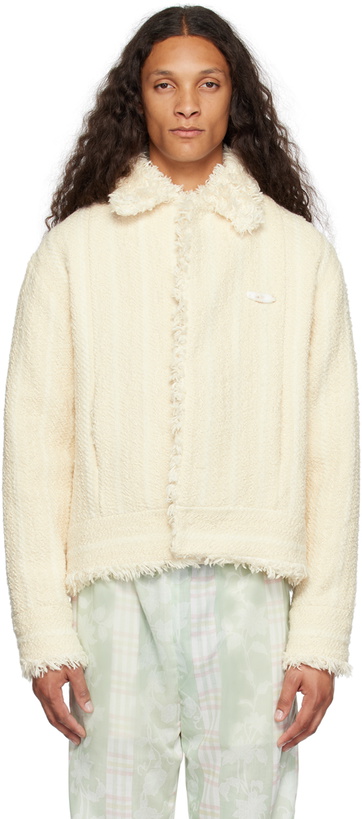 Photo: young n sang Off-White Hand-Woven Jacket