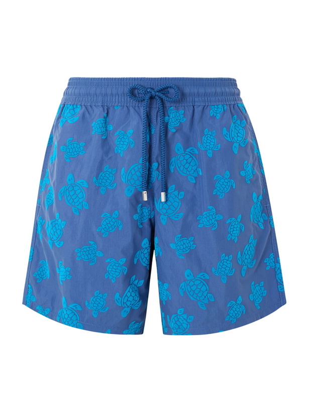 Photo: Vilebrequin - Moorea Straight-Leg Mid-Length Printed Recycled Swim Shorts - Blue