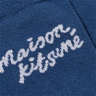 Maison Kitsuné Men's Handwriting Socks in Storm Blue
