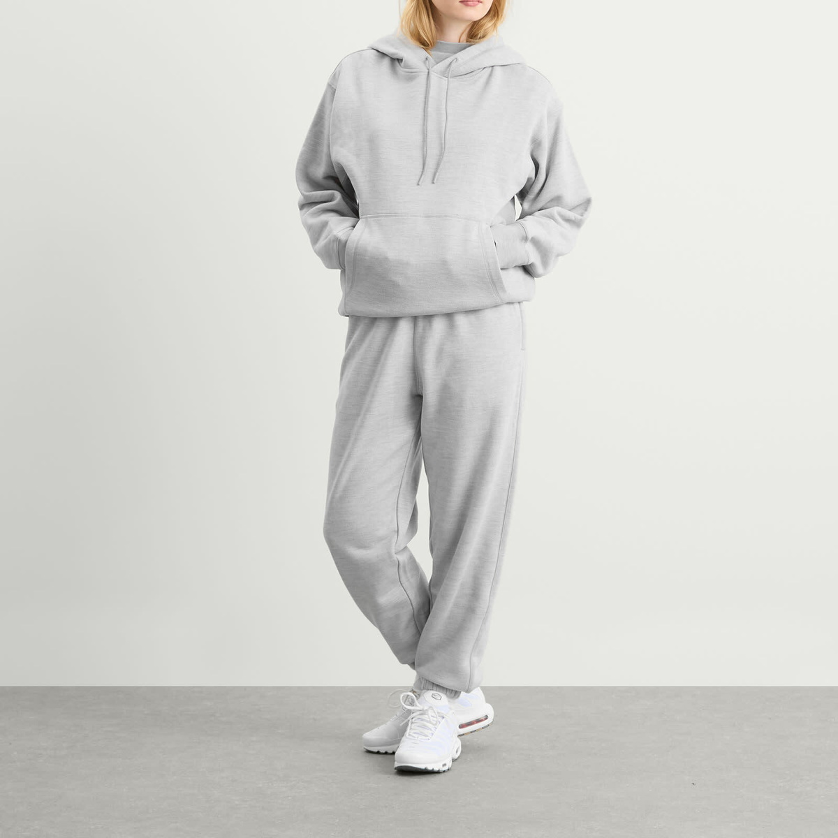 Nike Wool Classics Hoodie in Matte Silver/Heather Grey